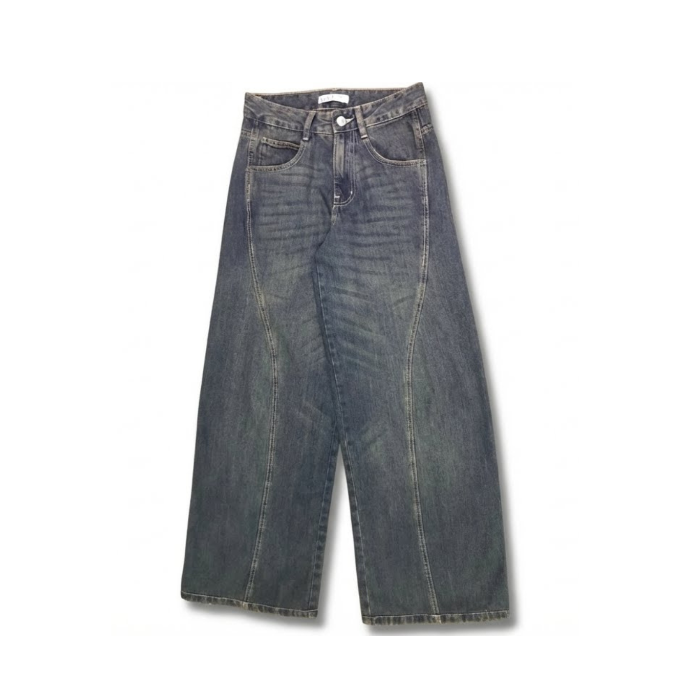 Vintage Washed Wide Leg Jeans