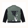 Galaxy Hand-Painted Two-Tone Denim Jacket