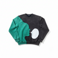 "Converse & Contrast" Patchwork Two-Tone Graphic Sweatshirt