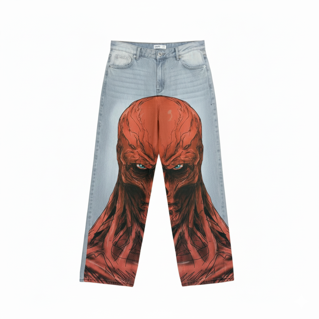 Custom Stranger Things Vecna Jeans - Terror Edition