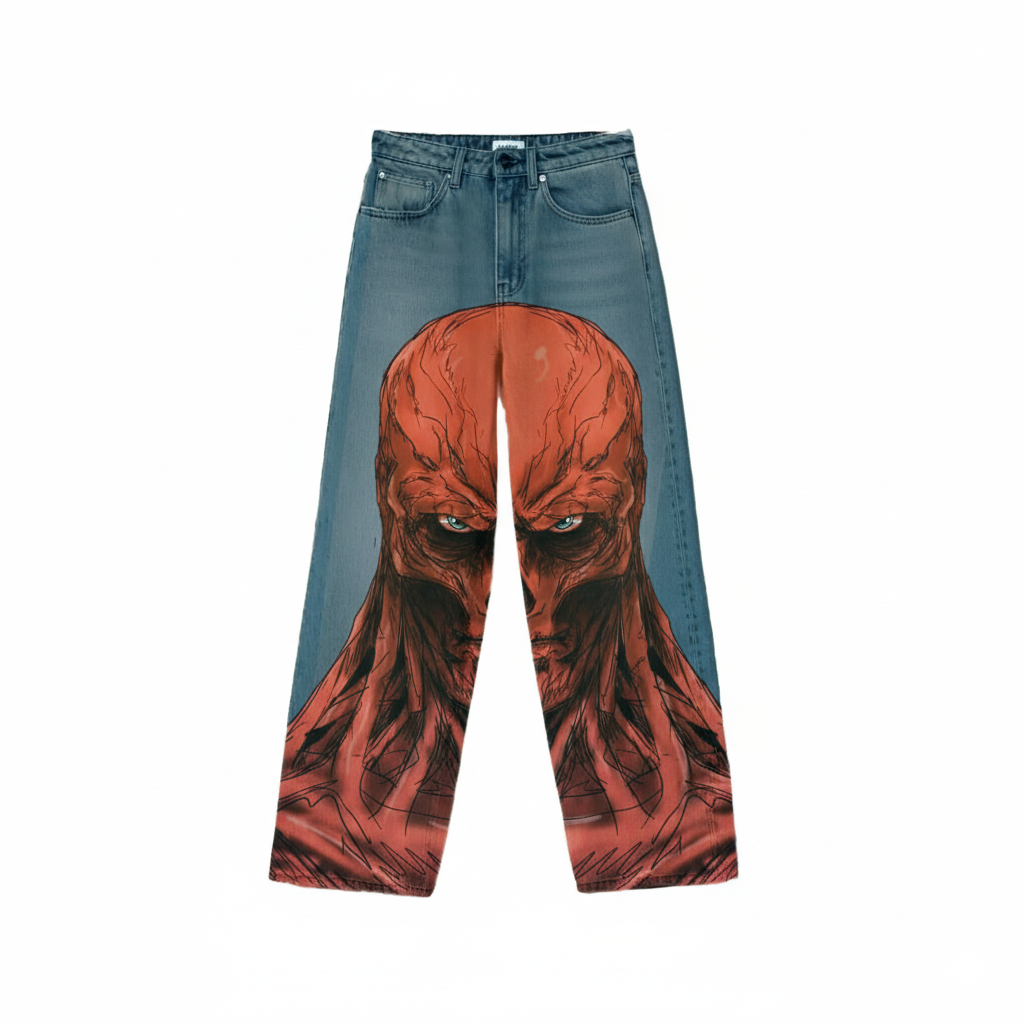 Custom Stranger Things Vecna Jeans - Terror Edition