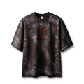 Ironheart Skull" Hand-painted Distressed Oversized Tee