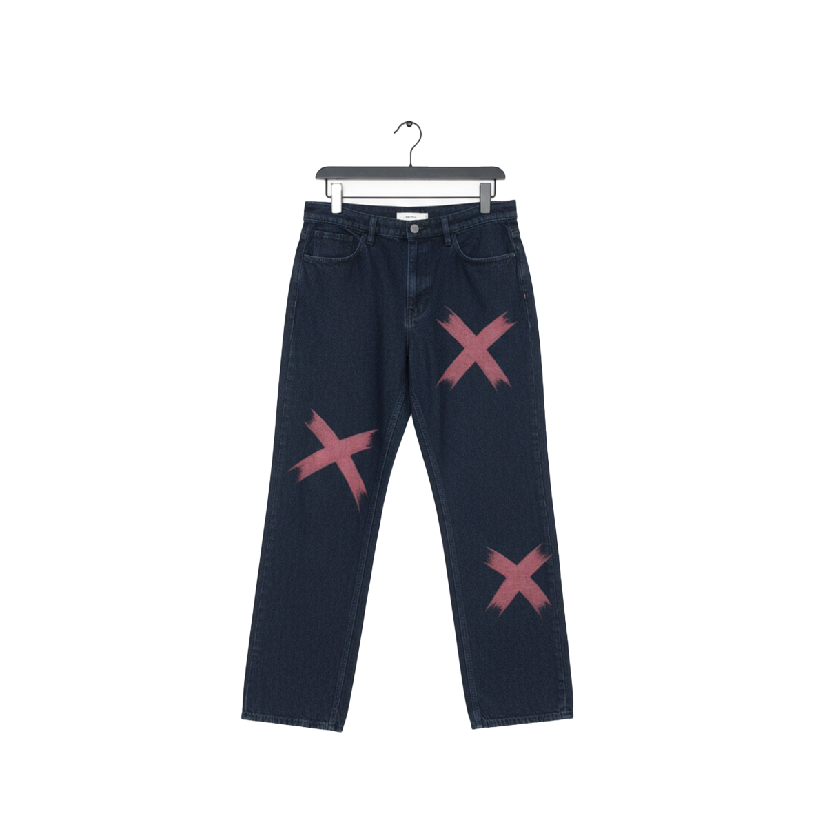 Hand Painted Denim Red X