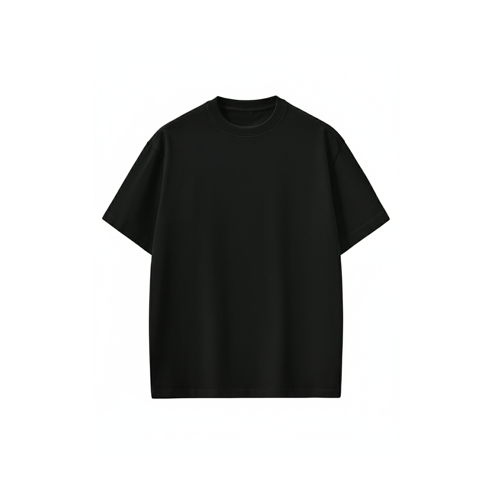 Minimalist Black Tshirt Drop Shoulder