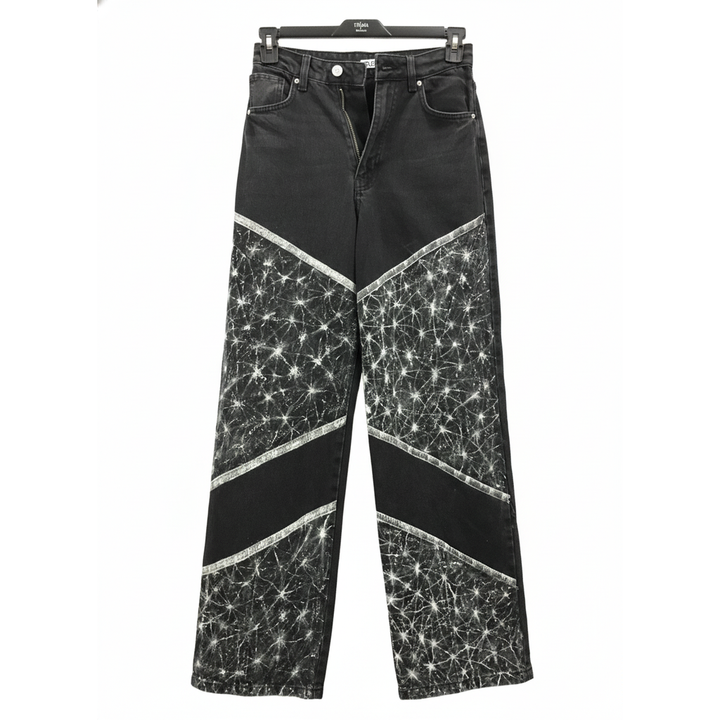 Hand-Painted Galaxy Denim Black