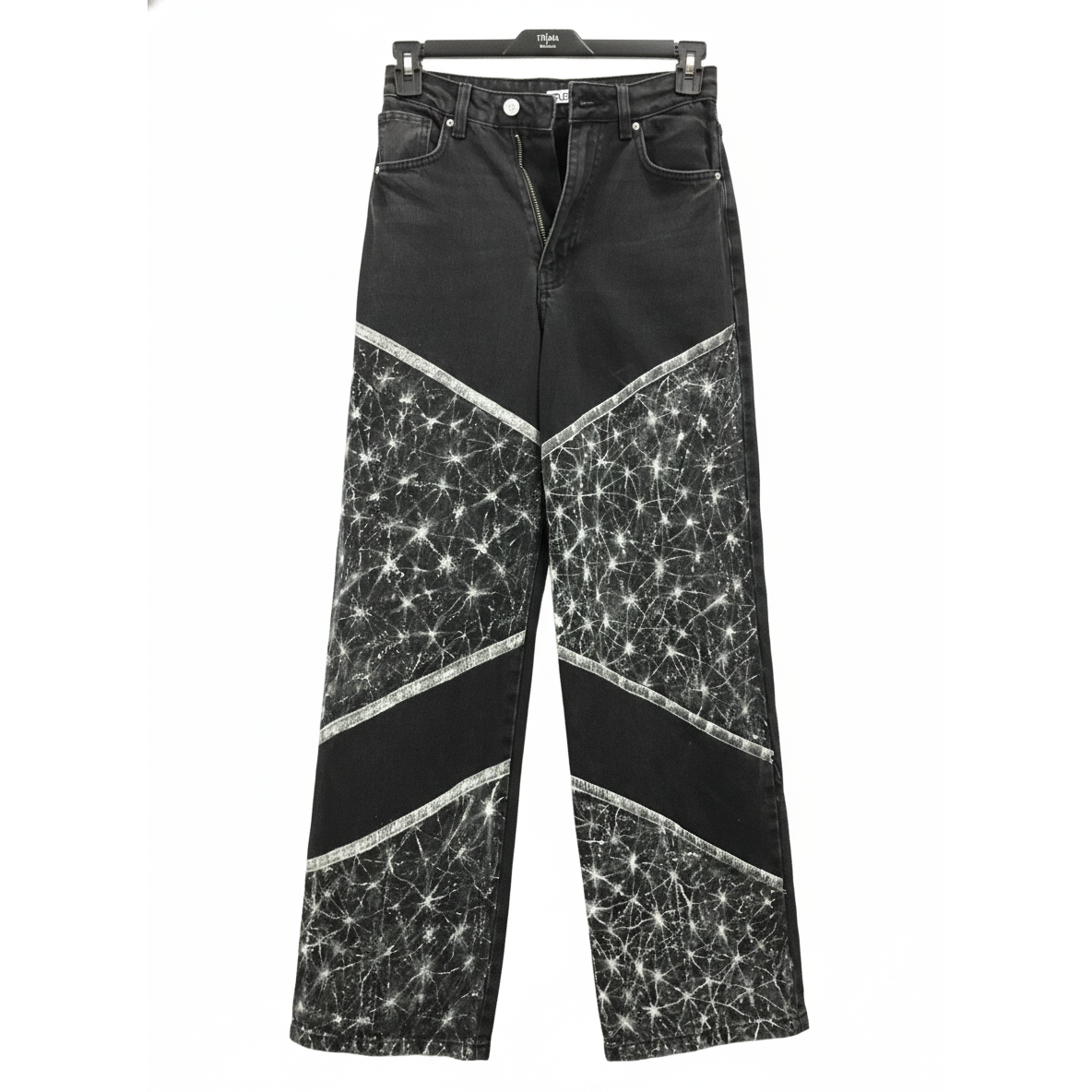 Hand-Painted Galaxy Denim Black