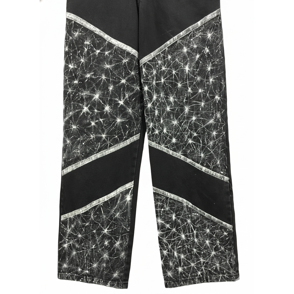 Hand-Painted Galaxy Denim Black